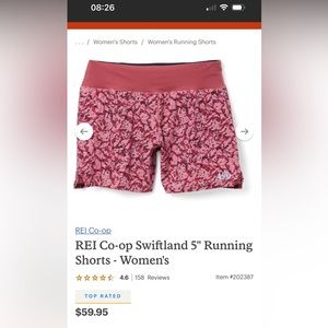 REI Co-op Swiftland 5" Running Shorts - Women's small, shaded sumac pink